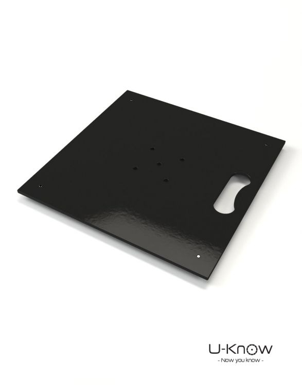 MATP14 Noir Brillant Mono  Plaque acier 10 Kg sans axe de rotation